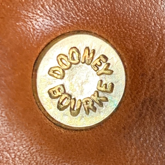 Dooney & Bourke vintage Cavalry bag black brown leather project purse flawed - Picture 7 of 8